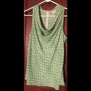 Banana republic green and beige top size 12